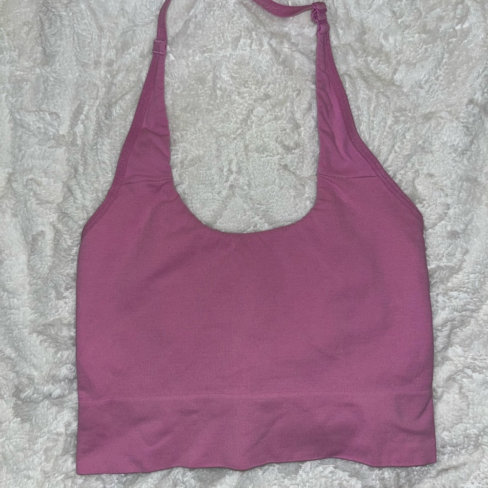 Pink halter top